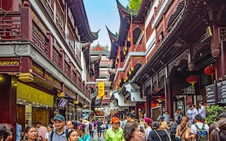 Shoppers in Shanghai.